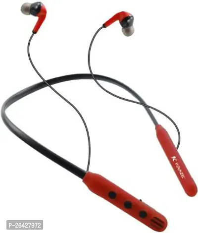 Stylish In-Ear Red Bluetooth Wireless Neckband
