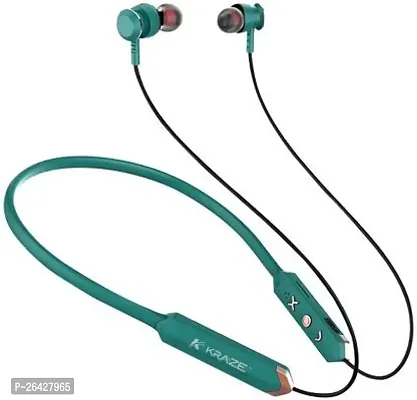 Stylish In-Ear Green Bluetooth Wireless Neckband
