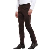 Inspire Brown Slim Fit Formal Trouser for Men-thumb1