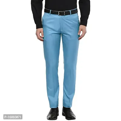 Inspire Clothing Inspiration Jacu Sky Blue Slim Fit Formal Trouser for Men (Sky Blue)