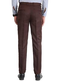 Brown Synthetic Mid Rise Formal Trousers for men-thumb3