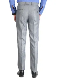 Grey Synthetic Mid Rise Formal Trousers for men-thumb3