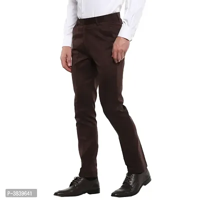Brown Slim Fit Formal Trouser-thumb2