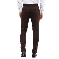 Brown Slim Fit Formal Trouser-thumb3