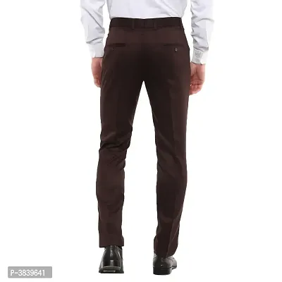 Brown Slim Fit Formal Trouser-thumb4