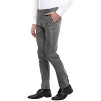 Light Grey Slim Fit Formal Trouser-thumb1