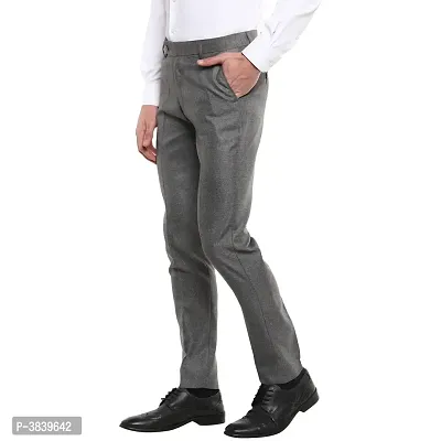 Light Grey Slim Fit Formal Trouser-thumb2
