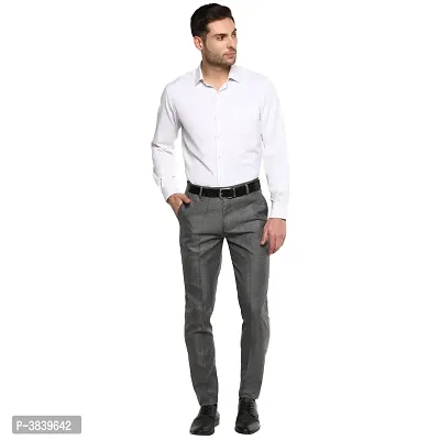 Light Grey Slim Fit Formal Trouser-thumb5