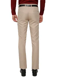 Light Brown Slim Fit Formal Trouser-thumb3