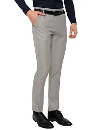 Light Grey Slim Fit Formal Trouser-thumb2