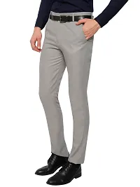 Light Grey Slim Fit Formal Trouser-thumb1