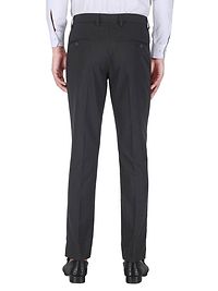 Grey Polyester Mid Rise Formal Trousers for men-thumb3