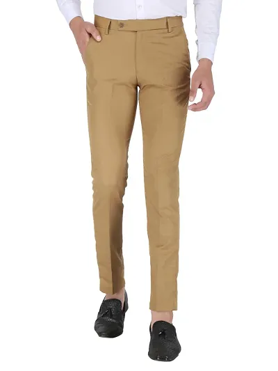 Slim Fit Mid-Rise Formal Trouser For Men