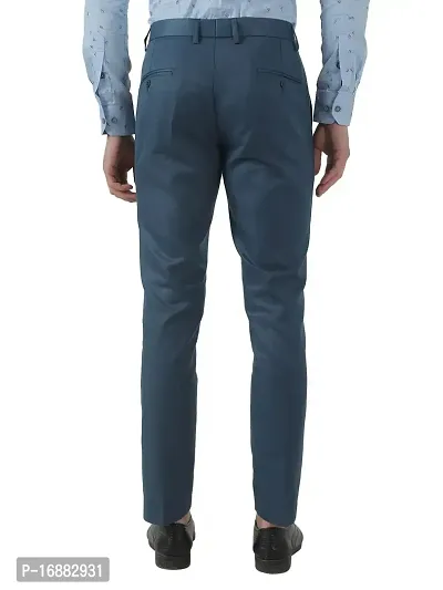 Inspire Clothing Inspiration P.Blue Slim Fit Formal Trouser-thumb4