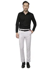 Inspire White Slim Fit Formal Trouser for Men-thumb4