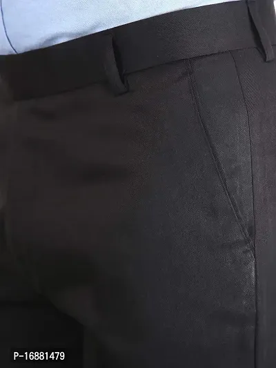 Inspire Premium Black Slim Fit Trousers for Men-thumb5