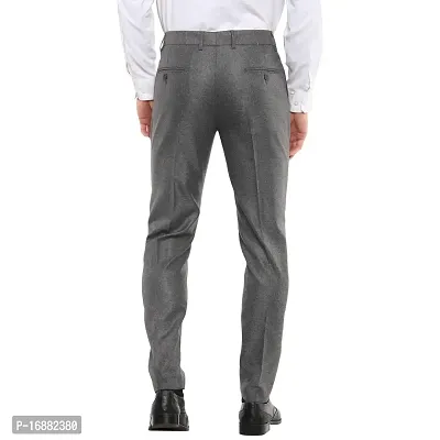 Inspire Light Grey Slim Fit Formal Trouser for Men-thumb4