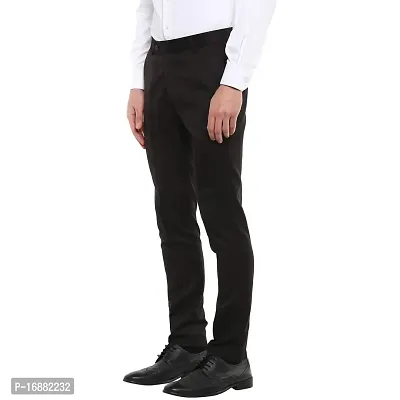 Inspire Black Slim Fit Formal Trouser for Men-thumb2