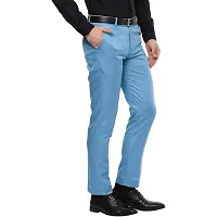 Inspire Clothing Inspiration Jacu Sky Blue Slim Fit Formal Trouser for Men (Sky Blue)-thumb2