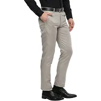 Inspire Clothing Inspiration Jacu Light Grey Slim Fit Formal Trouser for Men (L.Grey)-thumb2