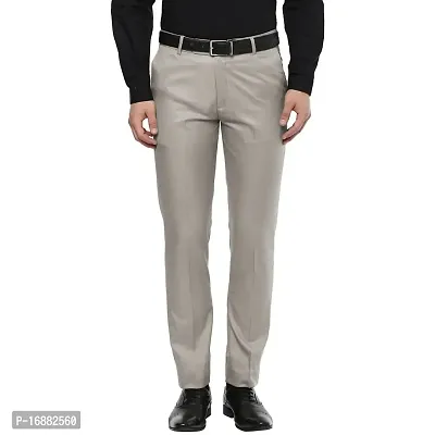Inspire Clothing Inspiration Jacu Light Grey Slim Fit Formal Trouser for Men (L.Grey)