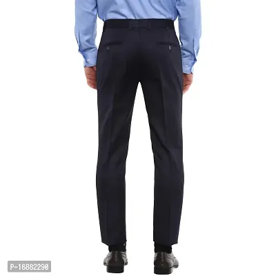 Inspire Blue Slim Fit Formal Trouser for Men-thumb4