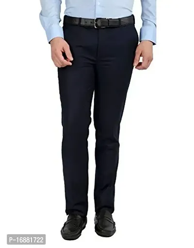 Inspire Premium Blue Slim Fit Trousers for Men (30)
