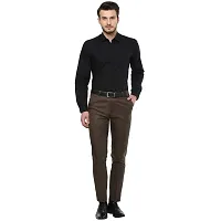 Inspire Men's Poly Viscose Jacu Slim Fit Formal Trouser (Brown; 34)-thumb4