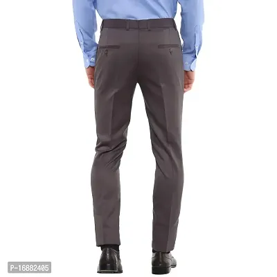 Inspire Grey Slim Fit Formal Trouser for Men-thumb4