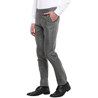 Inspire Light Grey Slim Fit Formal Trouser for Men-thumb1