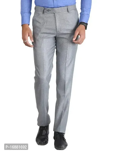 Inspire Premium Light Grey Slim Fit Formal Trouser for Men
