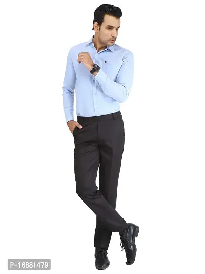 Inspire Premium Black Slim Fit Trousers for Men-thumb4