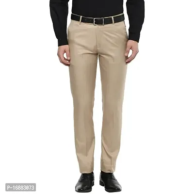 Inspire Clothing Inspiration Inspre Jacu Beige Slim Fit Formal Trouser for Men (Beige)