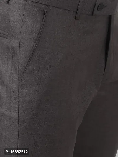 Inspire Jacu Grey Slim Fit Formal Trouser for Men (Grey)-thumb5