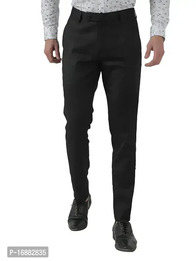 Inspire Clothing Inspiration Black Slim Fit Formal Trouser (Black)