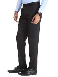 Inspire Premium Black Slim Fit Trousers for Men-thumb1