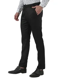 Inspire Clothing Inspiration Black Slim Fit Formal Trouser (Black)-thumb1