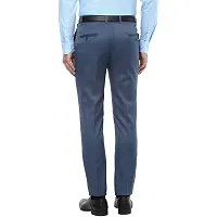 Inspire Blue Slim Fit Formal Trouser for Men-thumb3