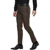 Inspire Men's Poly Viscose Jacu Slim Fit Formal Trouser (Brown; 34)-thumb1