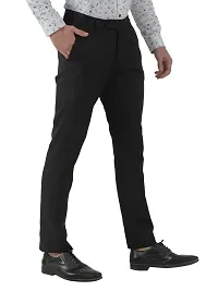 Inspire Clothing Inspiration Black Slim Fit Formal Trouser (Black)-thumb2