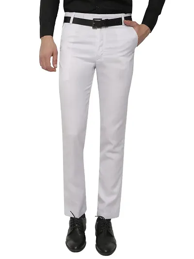 Elegant Blend Solid Formal Trouser For Men