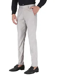 Playerz Pack Of 3 Slim Fit Formal Trousers (Blue, Light Grey  Khaki)-thumb2