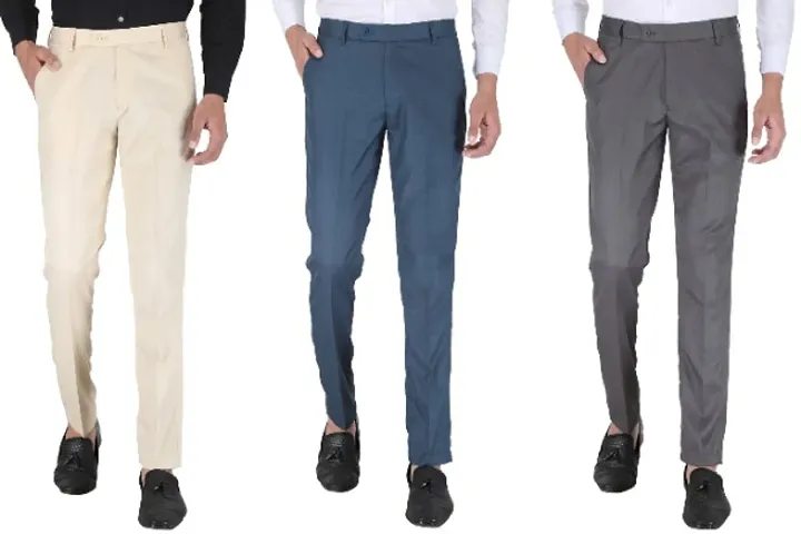 Stylish Polyester Formal Trousers 