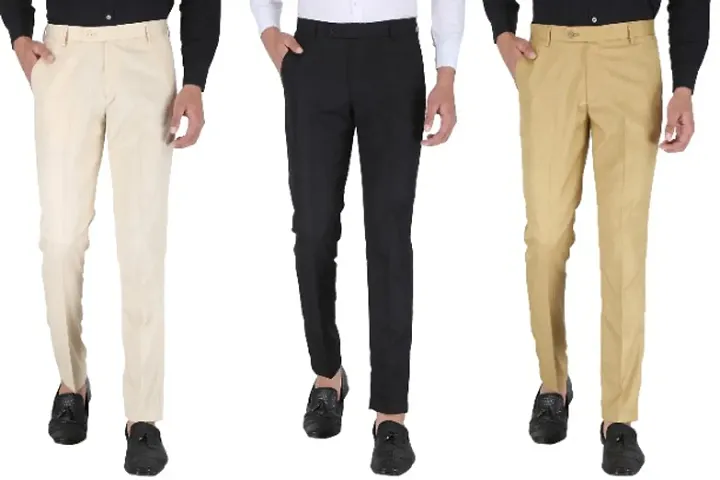 Stylish Polyester Formal Trousers 