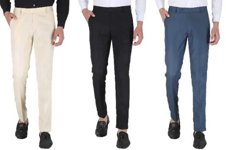Stylish Polyester Formal Trousers 