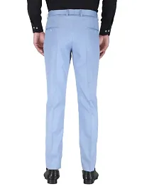 Playerz Sky Blue Slim Fit Formal Trouser-thumb3
