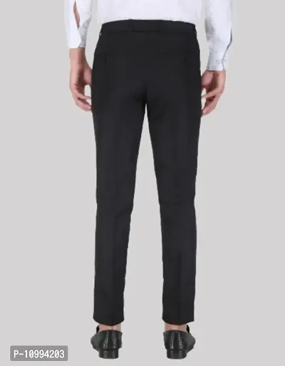 Playerz Black Slim Fit Formal Trouser-thumb3