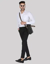 Playerz Black Slim Fit Formal Trouser-thumb3