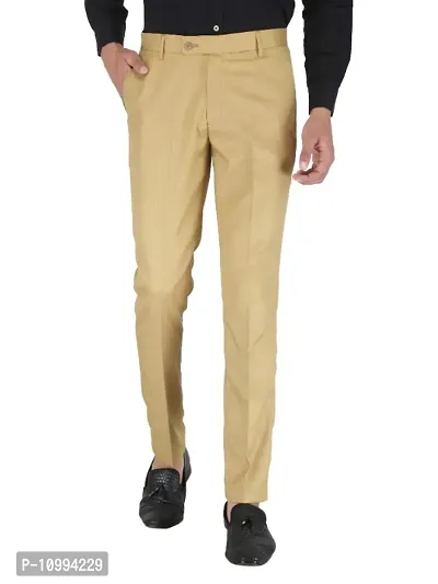 Playerz Pack Of 2 Slim Fit Formal Trousers (Light Grey  Khaki)-thumb3