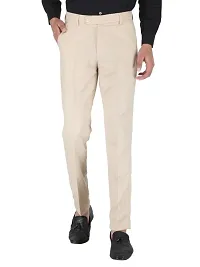 Playerz Pack of 2  Slim Fit Formal Trousers (Cream  White)-thumb1
